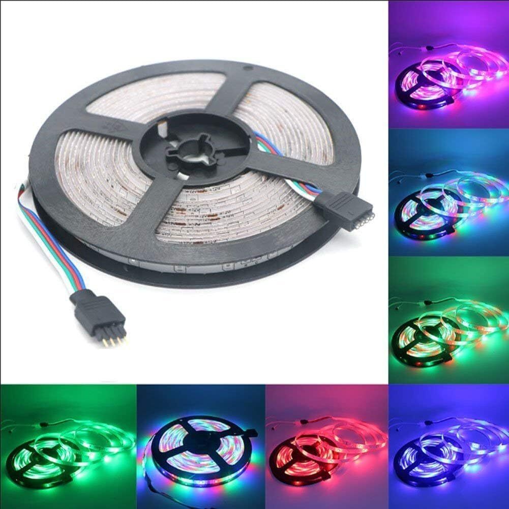 Parishop LEDテープ ライト 5m 300連 正面発光 12V 防水 16色 リモコン 配線付 カット可 車 バイク S