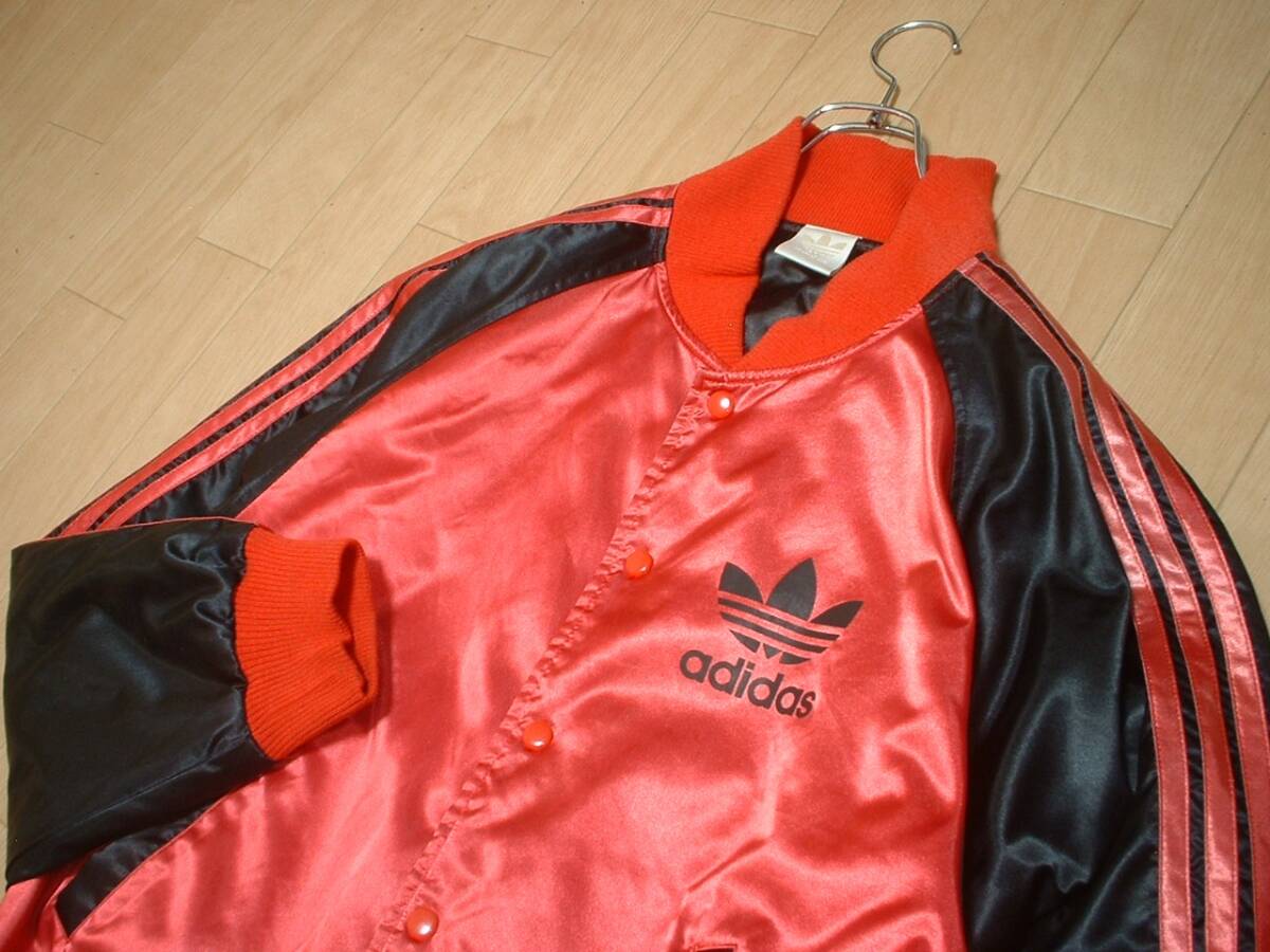 お宝80sビンテージadidasナイロンスタジャン美品M-L正規 お宝80sビンテージadidasナイロンスタジャン美品M-L正規
