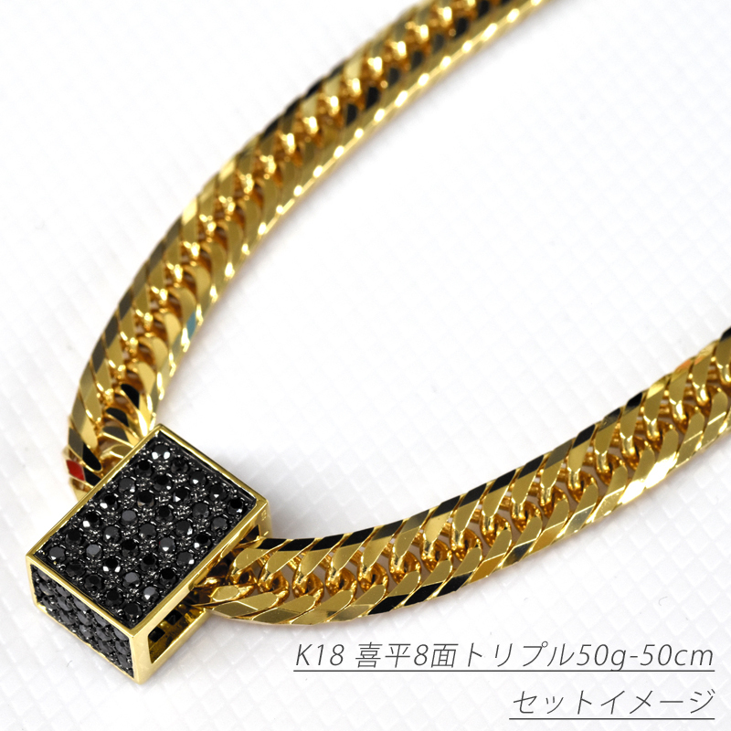 K18 чёрный бриллиант все pave plate BK14 плоский для 50~100g специальный подвеска с цепью 1ctUP 18 золотой очарование сделано в Японии мужской ori24