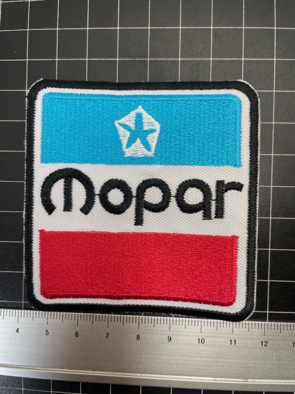 アイロンワッペン★MOPER★モパー青赤★チャレンジャー