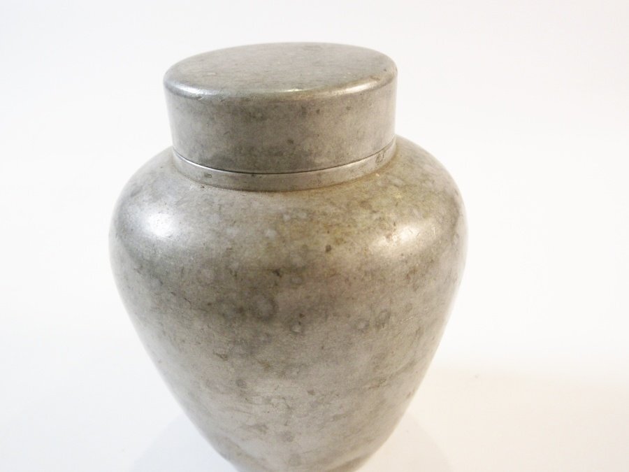 乾茂號造 茶壺 錫製 茶入 茶心壷 在銘 刻印 斑文錫 錫器 約267g 乾茂號造 茶壺 錫製 茶入 茶心壷 在銘 刻印 斑文錫 錫器 約267g