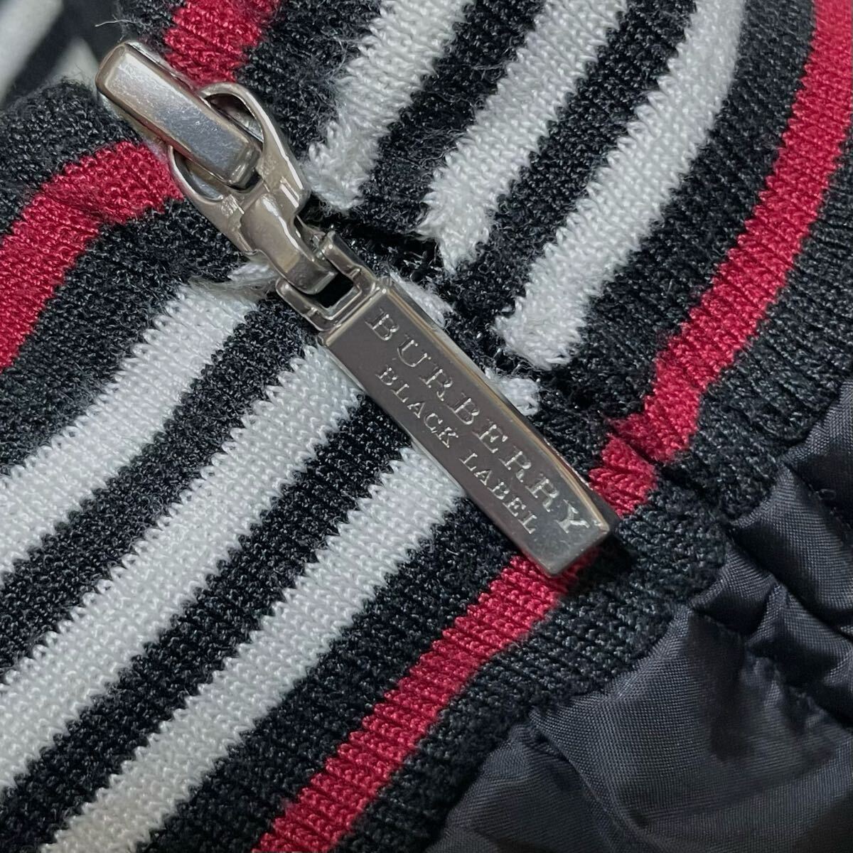 BURBERRY BLACK LABEL 異素材切替 トラックジャケット Mサイズ/2 BURBERRY BLACK LABEL 異素材切替 トラックジャケット Mサイズ/2