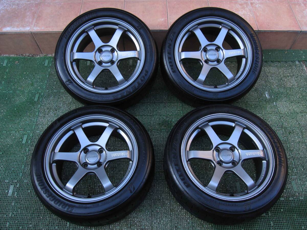 【希少色 × ハイグリ 】 超軽量 レイズ RAYS TE37 ソニック 7J +35 PCD 100 4H マツダ 2 ユーノス ロードスター ND NB NA ノート ヤリス