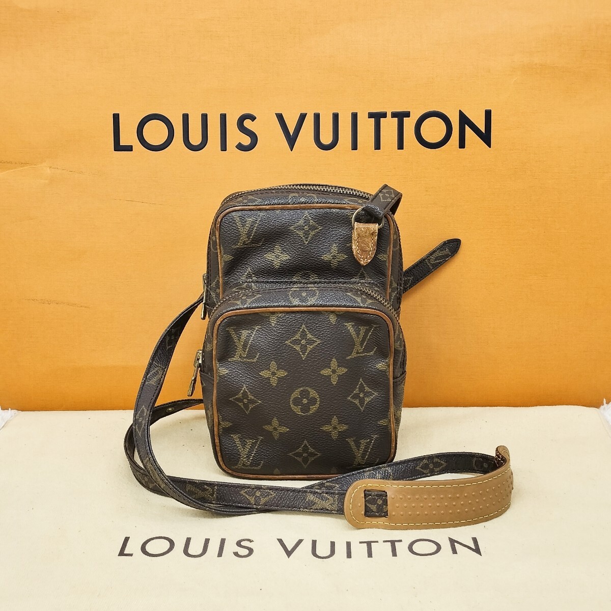 正規品 LOUISVUITTON ルイヴィトン ヴィトン アマゾン モノグラム ミニ ショルダーバッグ メッセンジャーバッグ 斜め掛け 肩掛け M45238_画像1