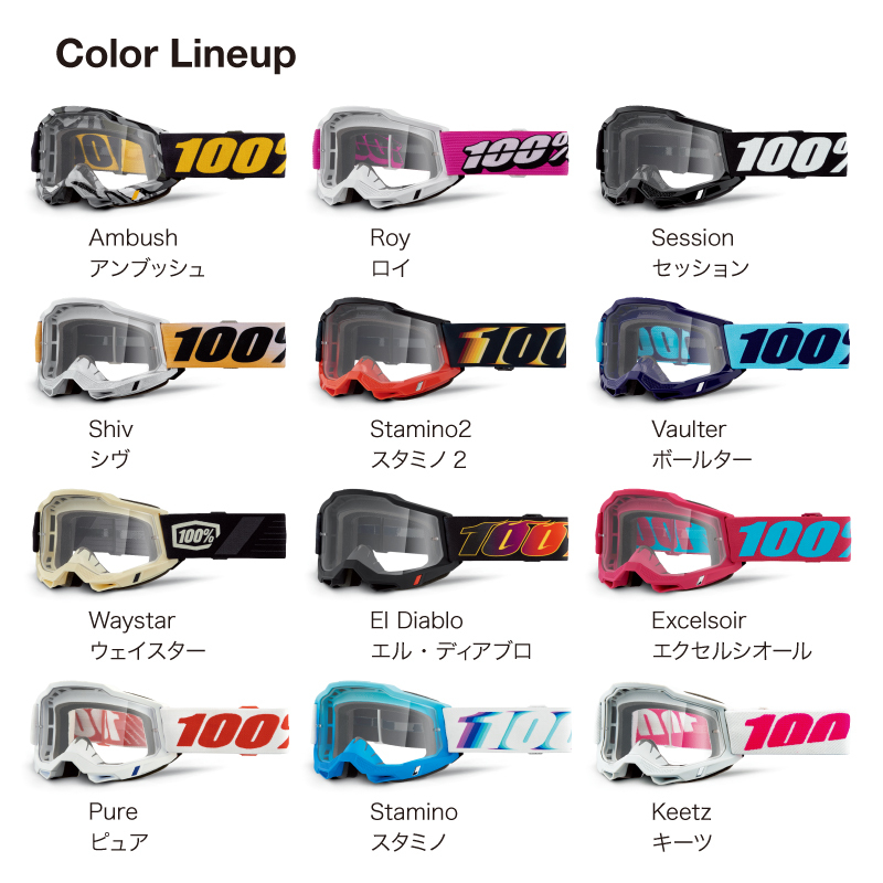 MXゴーグル 100% ACCURI2 ゴーグル Wolg モトクロス 正規(guī)輸入品 WESTWOODMX 25SP