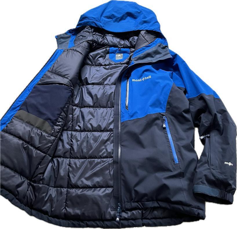 美品　モンベル　パウダーホップパーカー　スキー、スノボ、登山　青　Mサイズ 現行モデル】mont-bell モンベル パウダーホップパーカー スキー