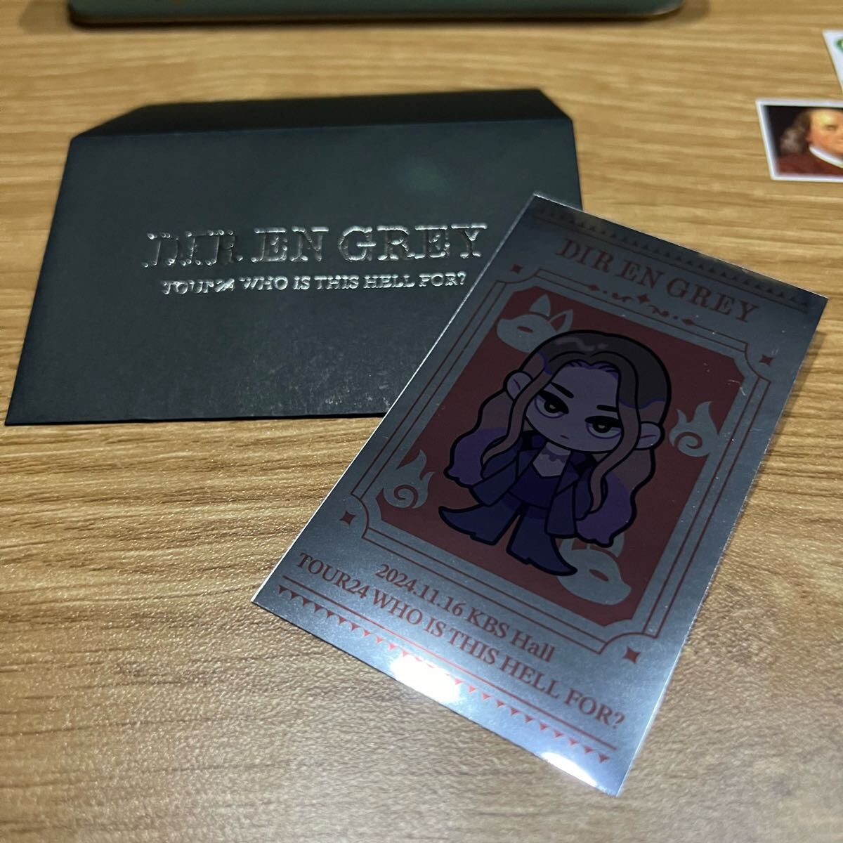 DIR EN GREY 会場限定 キラステッカー Die 11/16 京都 KBSホール 二枚セット TOUR24 _画像2