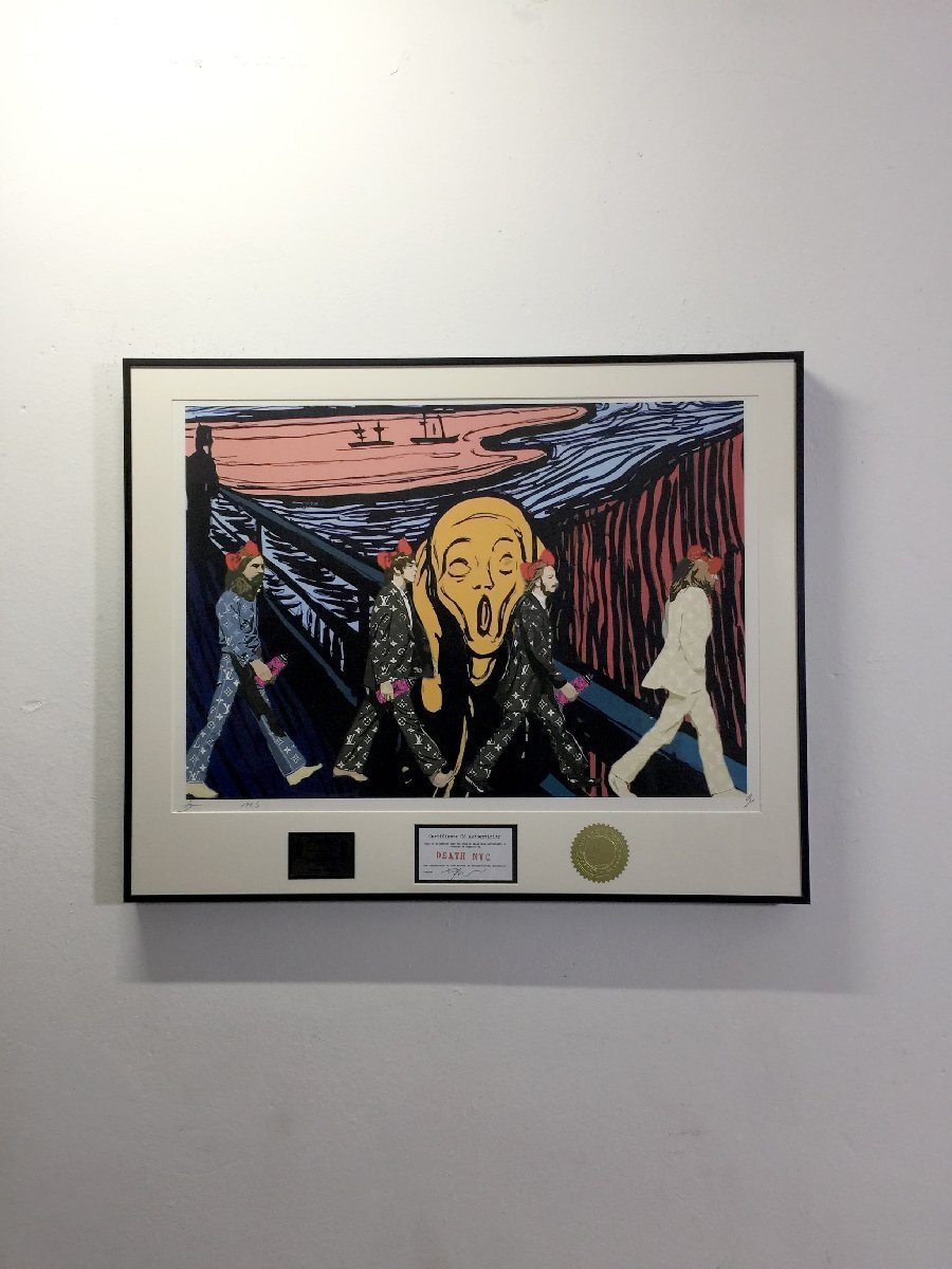 日本限定 DEATH NYC エドヴァルド アートポスター 世界限定100枚 額付き 絵画