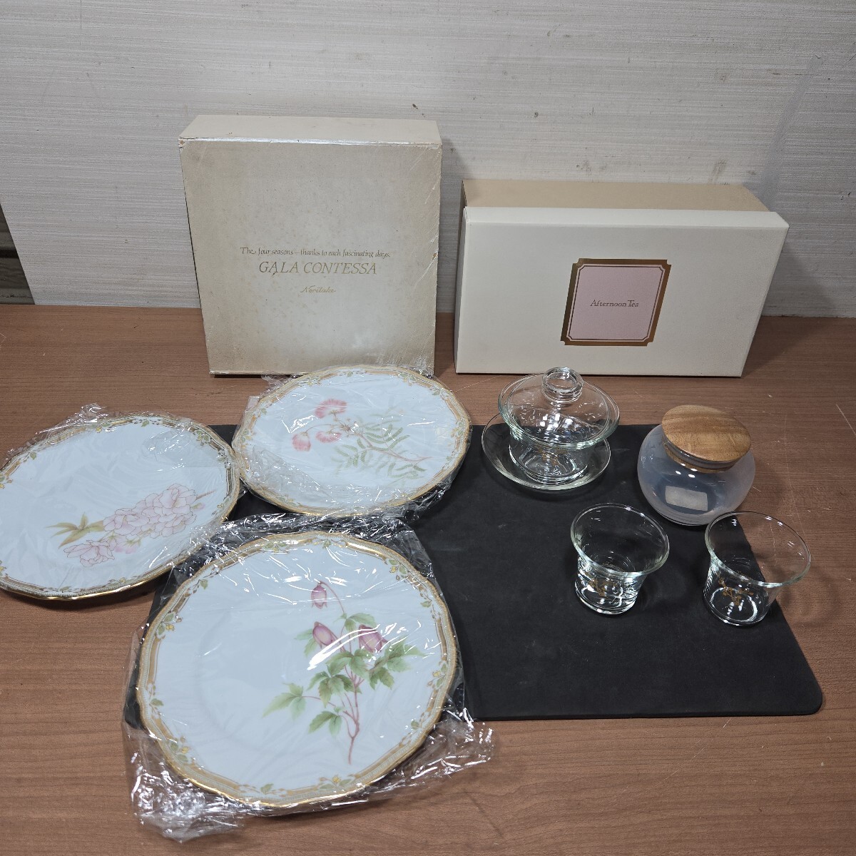 noritake ノリタケ ガラコンテッサ プレート3枚AfternoonTea noritake ノリタケ ガラコンテッサ プレート3枚AfternoonTea