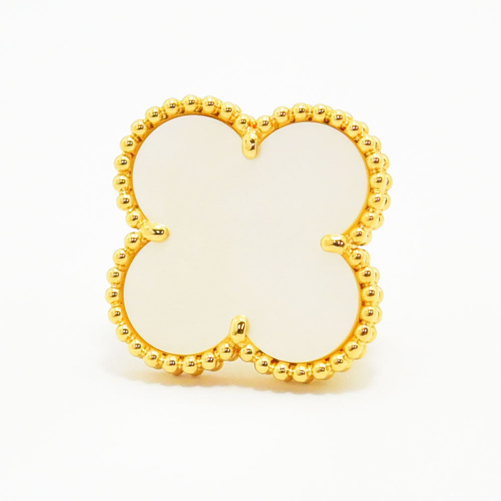ヴァンクリーフ＆アーペル イヤリング マジックアルハンブラ VanCleef&Arpels 片側 片耳 マザーオブパール K18 新品仕上げ 中古