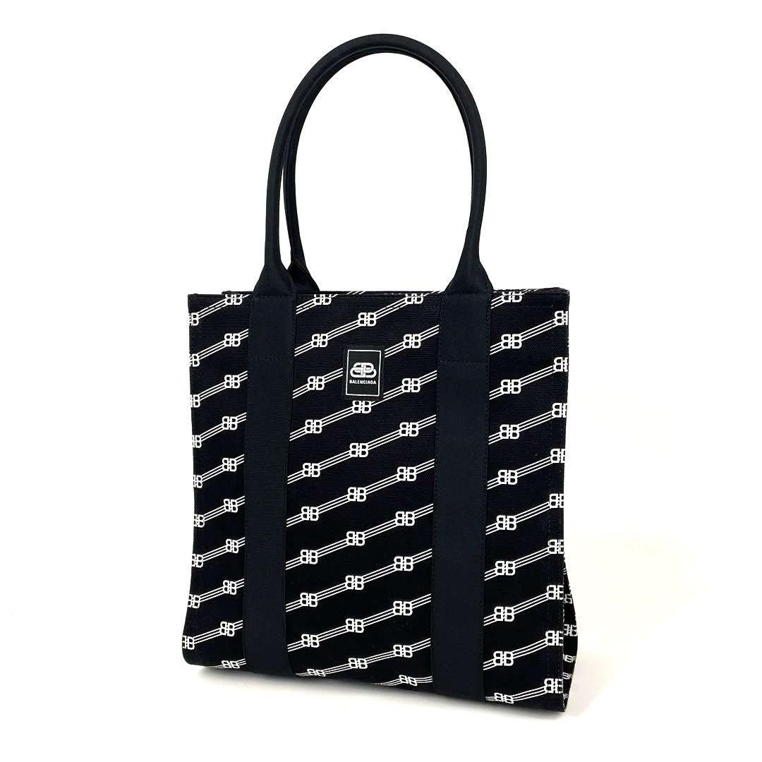 【BALENCIAGA】BBモノグラムミニトートバッグ クロスバッグ 美品】BALENCIAGA バレンシアガ トートバッグ BB モノグラム 総