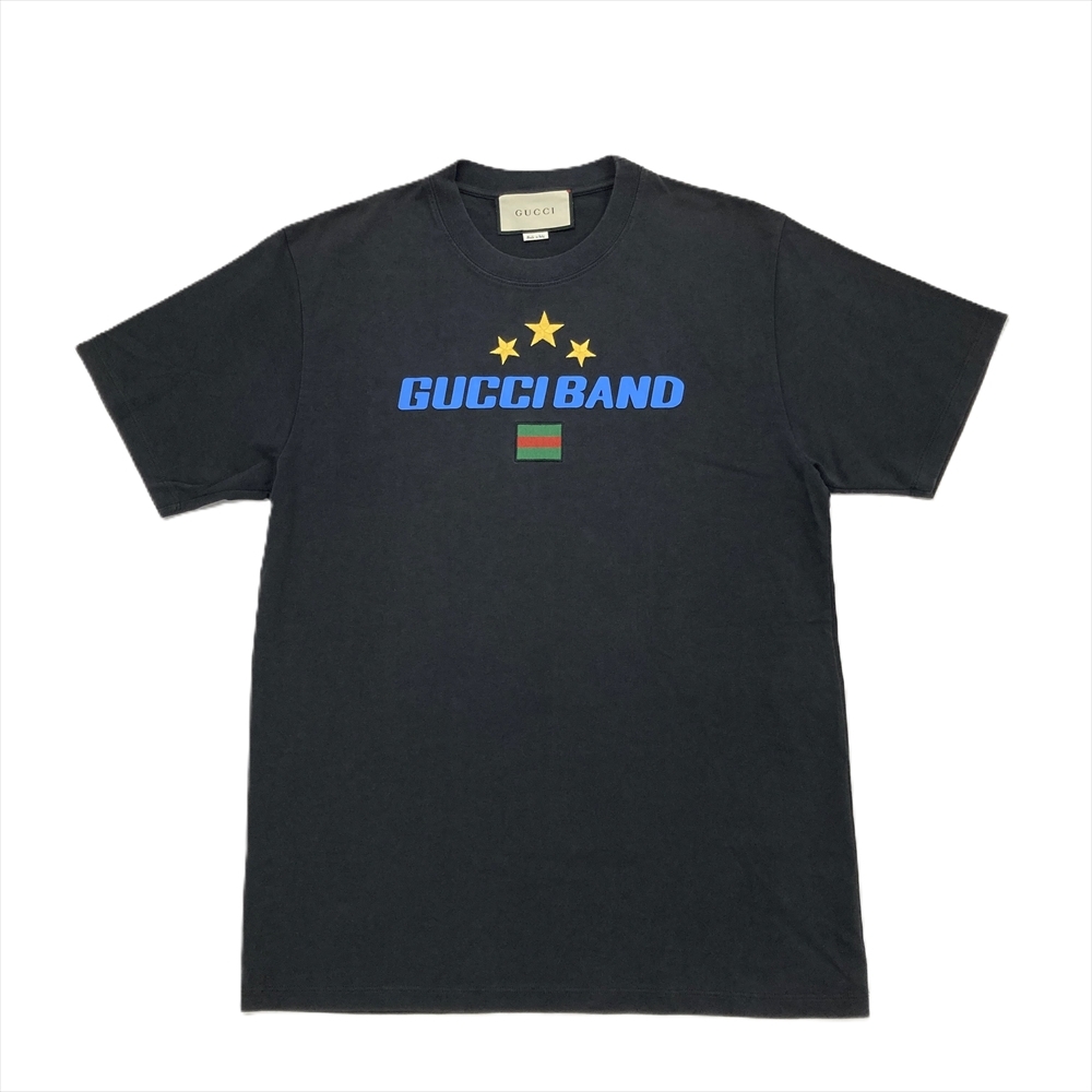 グッチ GUCCI グッチバンド GUCCI BAND 半袖Ｔシャツ コットン 565806 XJB2W ブラック S メンズ