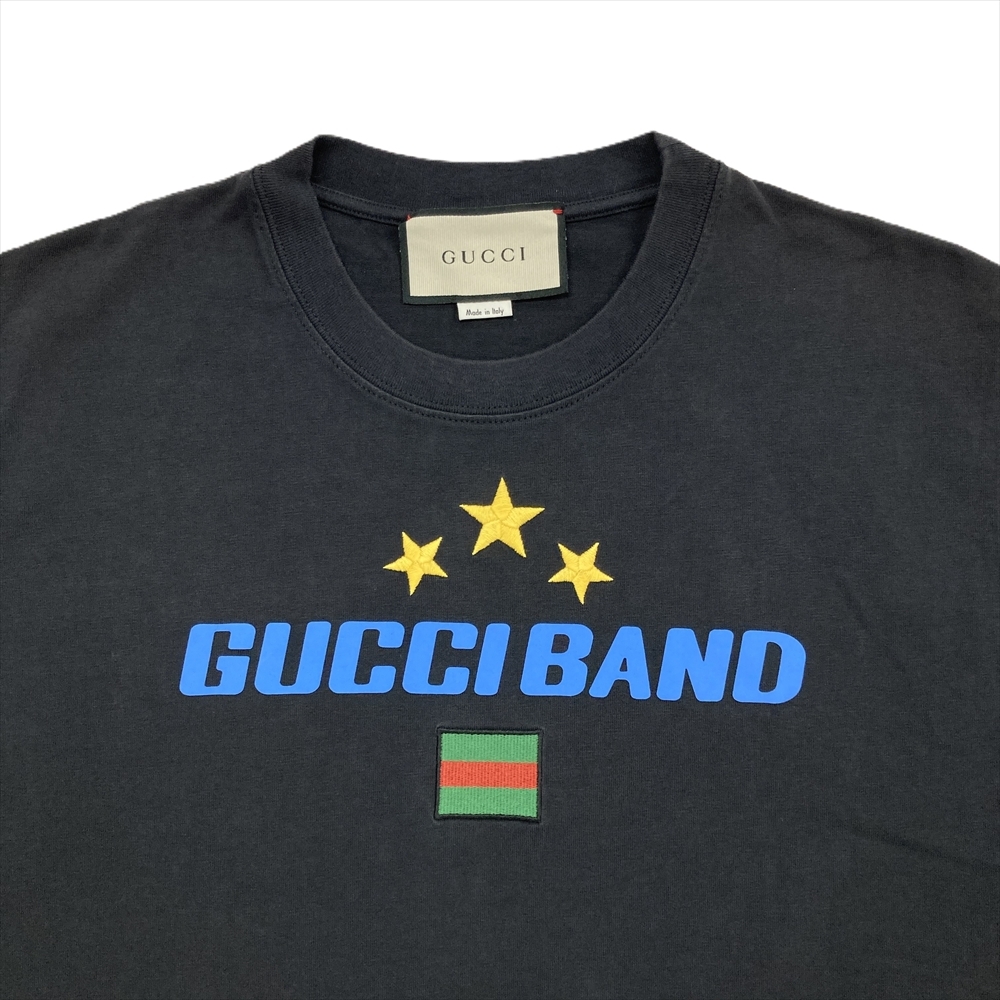 グッチ GUCCI グッチバンド GUCCI BAND 半袖Ｔシャツ コットン 565806 XJB2W ブラック S メンズ