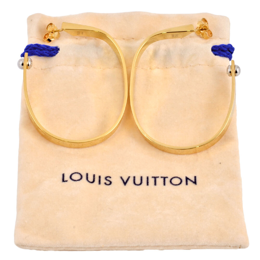 Louis Vuitton ナノグラム フープピアス ゴールド M00220 ルイヴィトン LOUIS VUITTON フープナノグラム ピアス M00220 GP