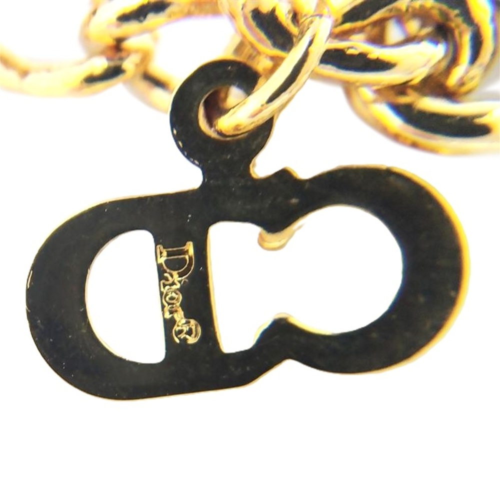 クリスチャンディオール Christian Dior Dロゴ ラインストーン ネックレス
