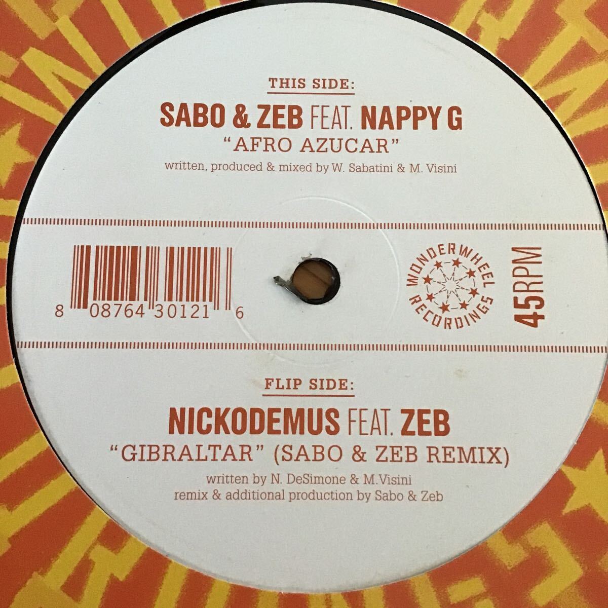 12 / Sabo & Zeb / Nickodemus Feat. Zeb ・Afro Azucar / Gibraltar_画像1