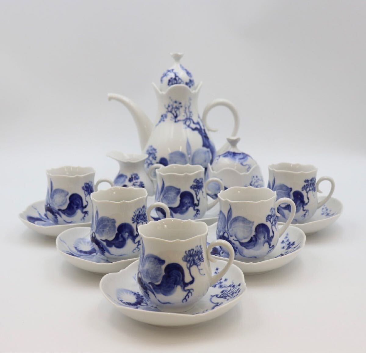 マイセン MEISSEN ブルーオーキッド ティーセット ポット マイセン MEISSEN ブルーオーキッド ティーセット ポット