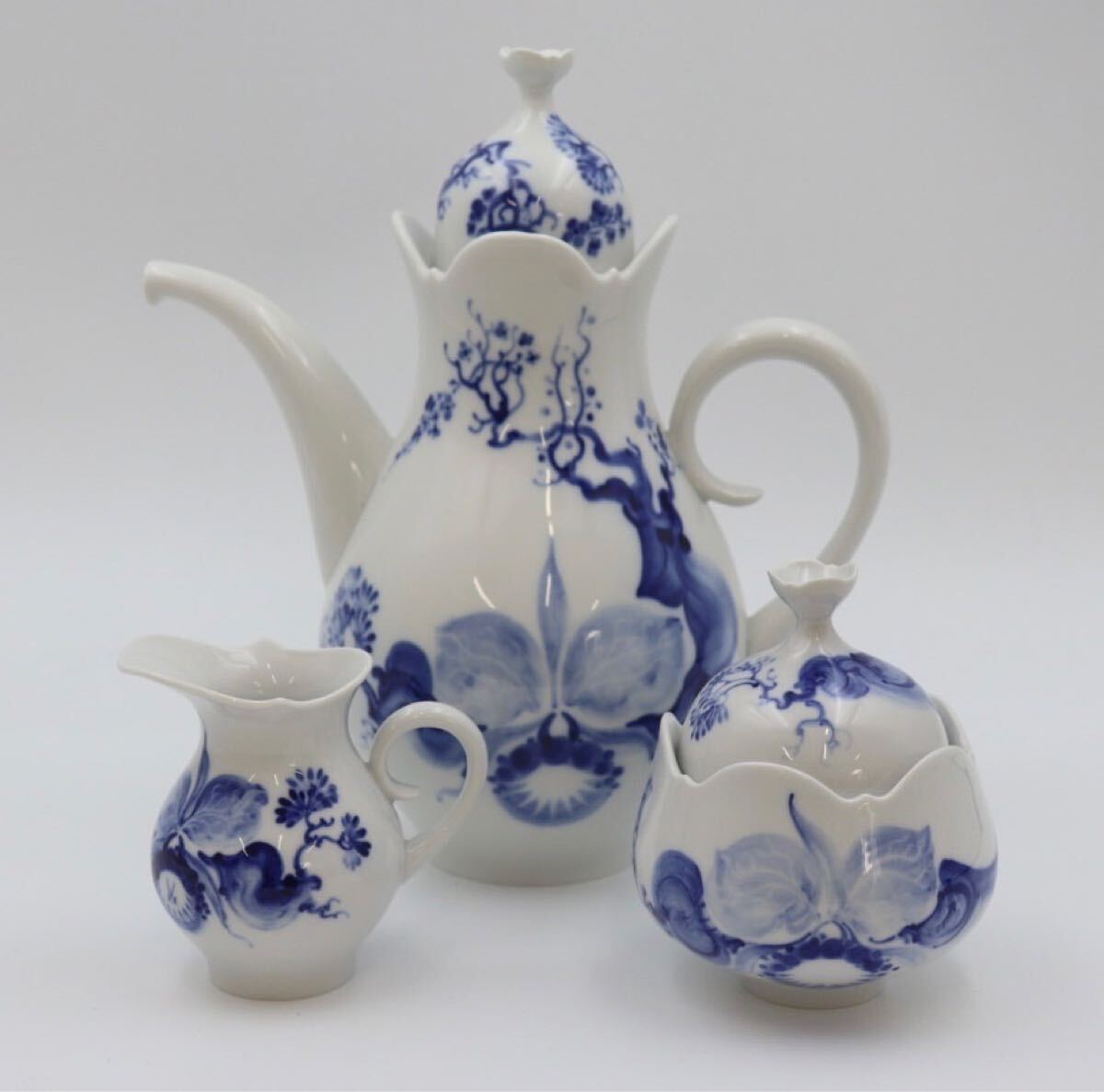 マイセン MEISSEN ブルーオーキッド ティーセット ポット マイセン MEISSEN ブルーオーキッド ティーセット ポット