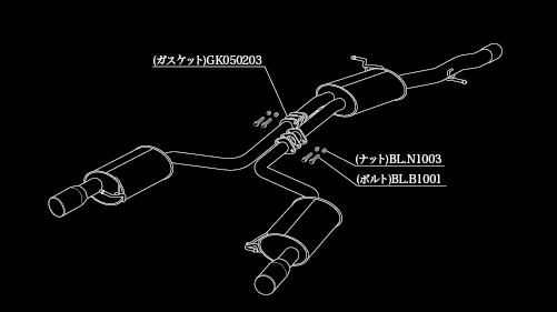 A4アバント(B8) 8KCDNF マフラー 柿本改 アインザッツ s-622 A6B3020C KAKIMOTO RACING 柿本 カキモト einsatz s-622 Avant_画像2