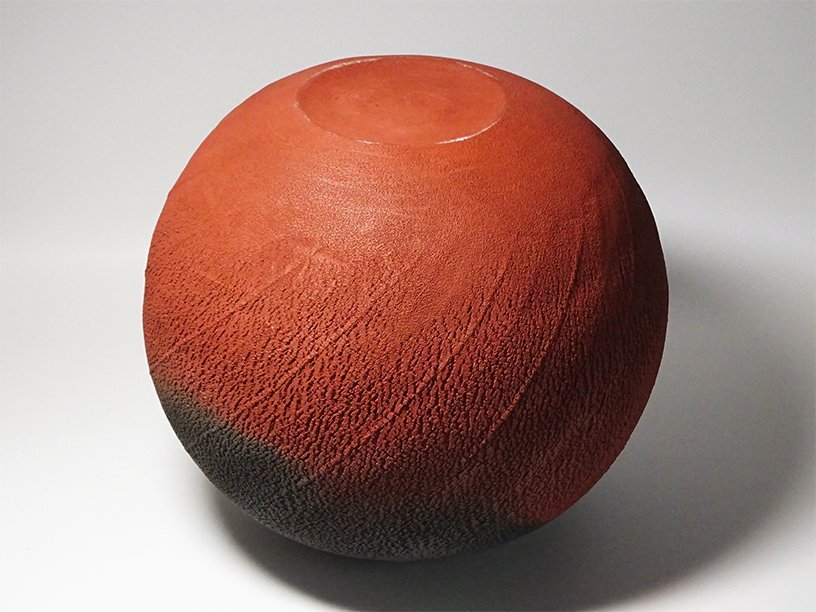 慶應◇人間国宝【五代伊藤赤水】個展出品作 無名異壷 高さ32 慶應◇人間国宝【五代伊藤赤水】個展出品作 無名異壷 高さ32