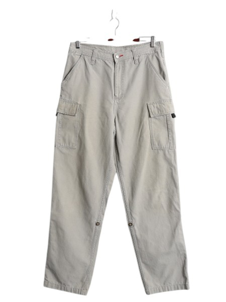 ノースフェイス コットン キャンバス カーゴ パンツ メンズ 32 / The North Face アウトドア ワーク ストレート ノータック ロールアップ