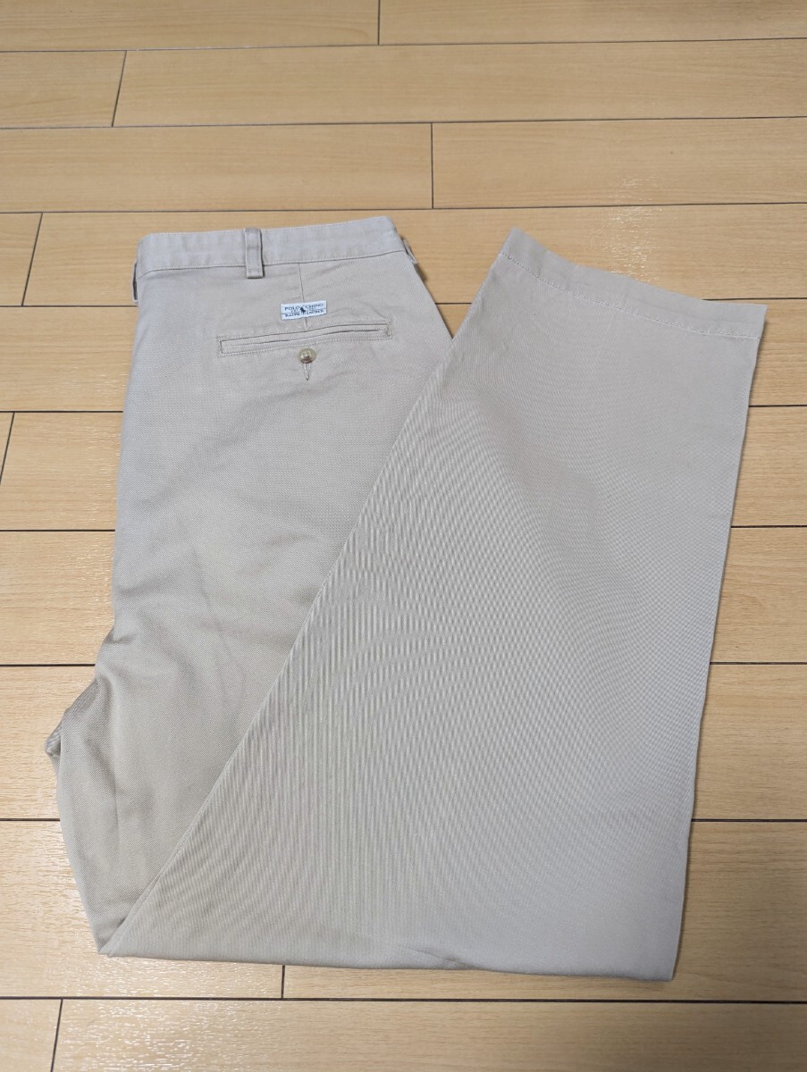 美品　Polo Ralph Lauren　ポロラルフローレン　ポロチノ　チノパン　ANDREW PANT　ベージュ　W36　2タック