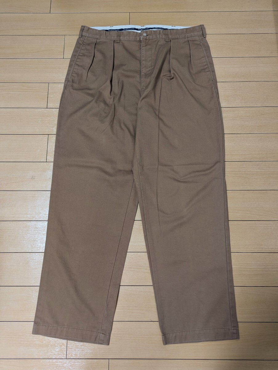 美品 ポロラルフローレン ポロチノ ANDREW PANT ブラウン W38 美品 POLO RALPH LAUREN ポロラルフローレン ポロチノ チノパン