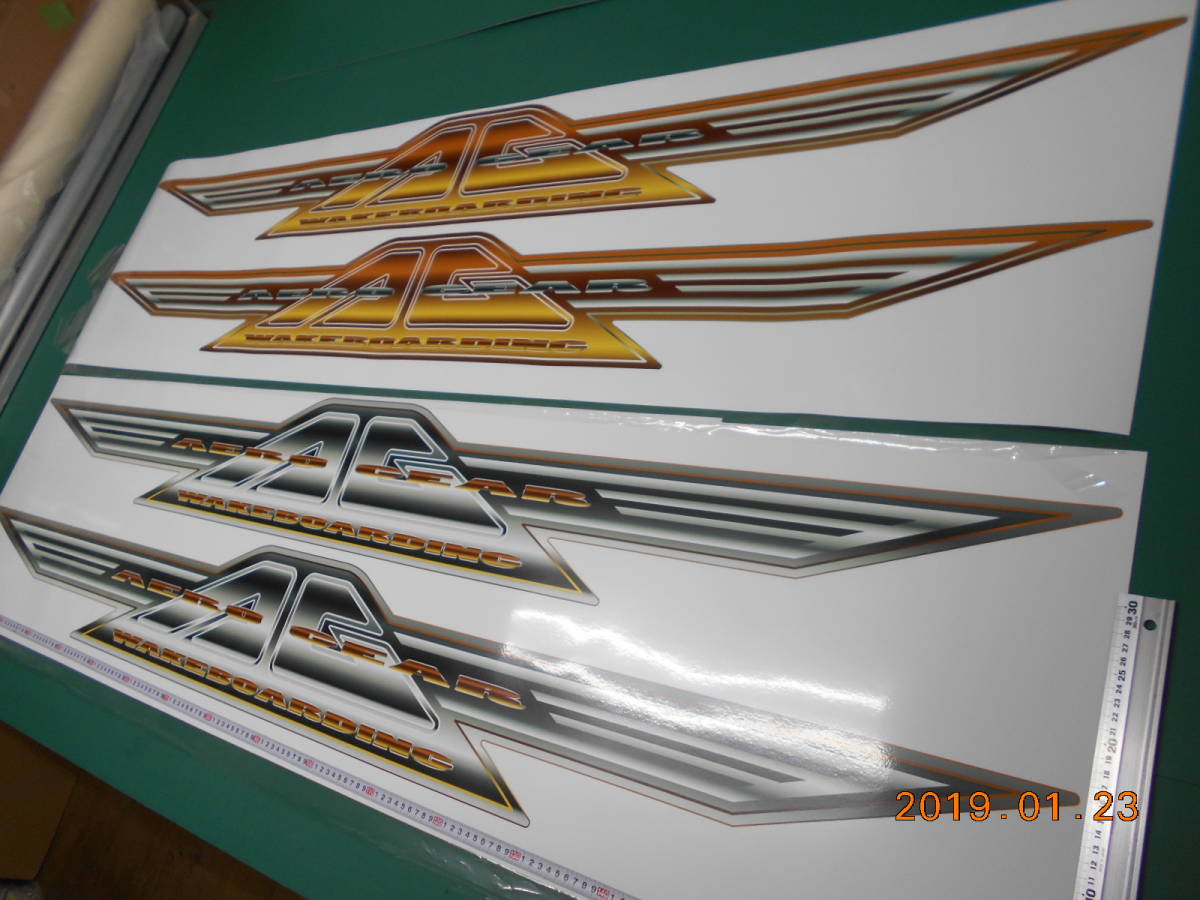 オリジナル 受注 ステッカーゴールド クローム風 AERO GEAR オリジナル 受注 ステッカーゴールド クローム風 AERO GEAR
