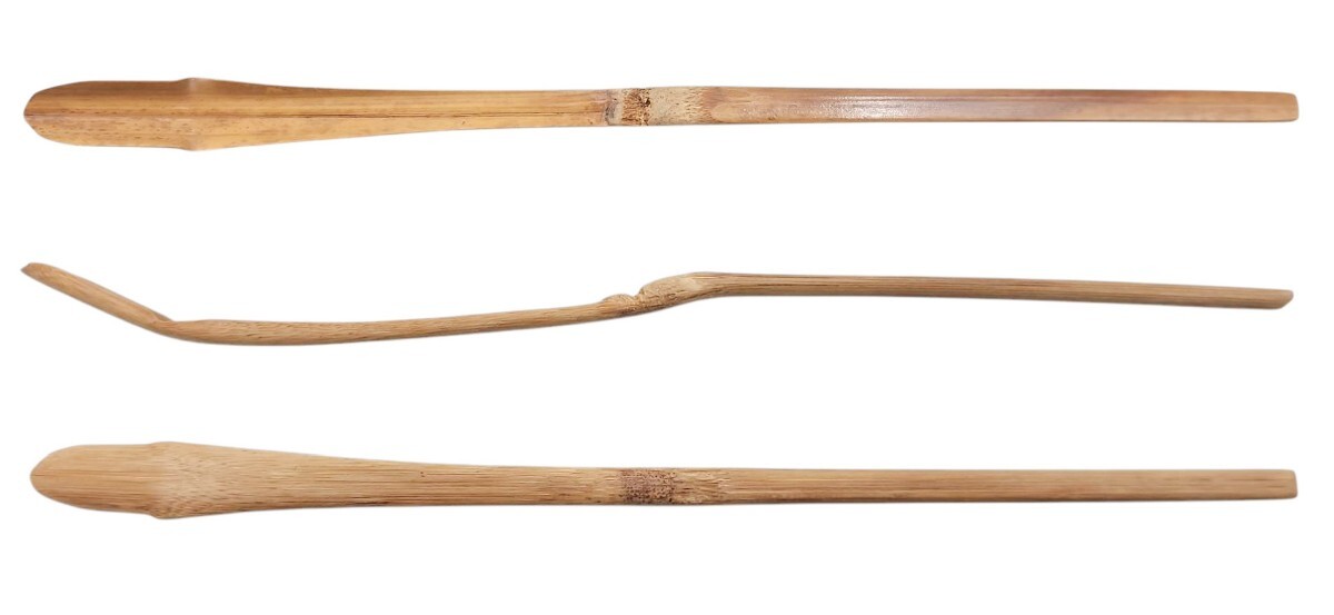 大徳寺派 管長 後藤瑞巌 竹茶杓 銘 福寿草 共箱茶道具D921