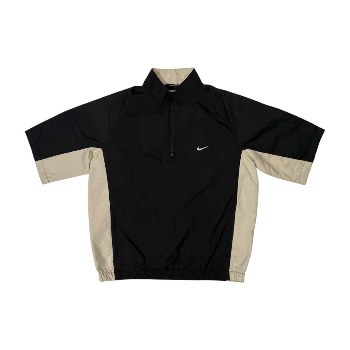 NIKE GOLF ナイキ ゴルフ 中綿 ウインドブレーカー 半袖 ジャケット XL /オールド/メンズ/ブラック×ベージュ_画像1