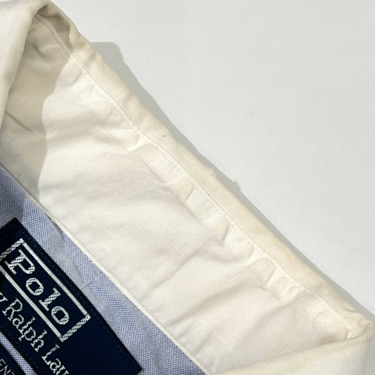 90s 00s Polo by Ralph Lauren ラルフローレン REGENT CLASSIC FIT 長袖 クレリック シャツ 43-86/ブルー メンズ