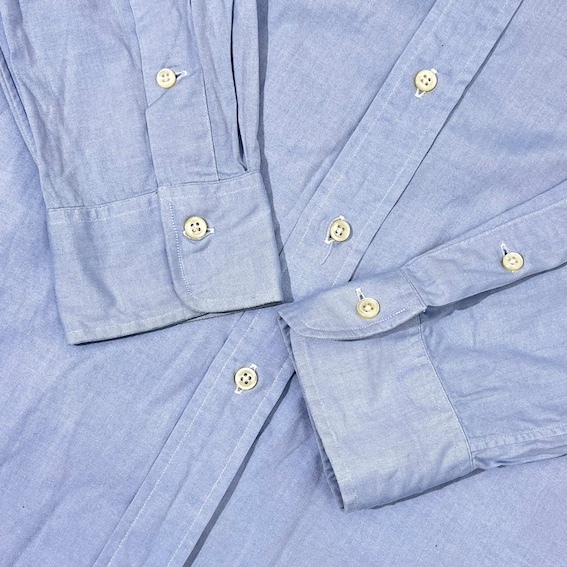 90s 00s Polo by Ralph Lauren ラルフローレン REGENT CLASSIC FIT 長袖 クレリック シャツ 43-86/ブルー メンズ