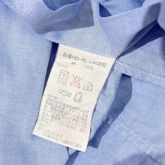 90s 00s Polo by Ralph Lauren ラルフローレン REGENT CLASSIC FIT 長袖 クレリック シャツ 43-86/ブルー メンズ