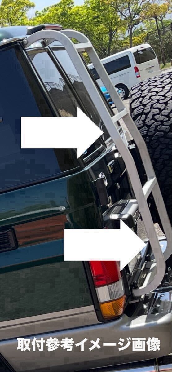 !_[ Land Cruiser 70 ] Toyota оригинальный товар лестница сзади aluminium ( осмотр / Overland /o-ji-/ кемпинг / подставка / багажник на крыше /HZJ76K/77V/78 Prado / труба L