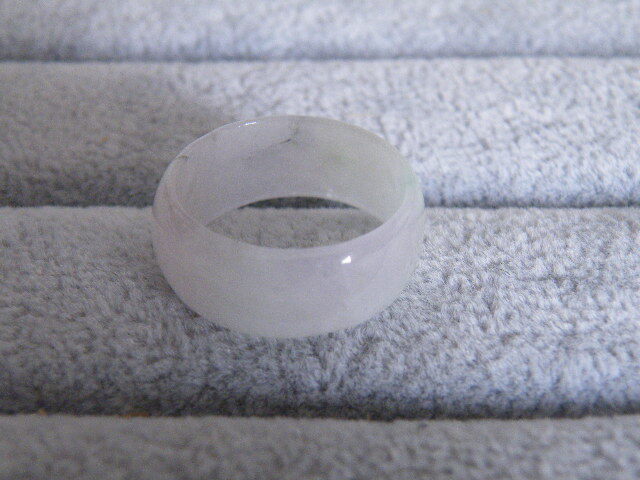 95162.指輪 ミャンマー産 A貨 翡翠 ヒスイ 約23-24号 未使用_画像3