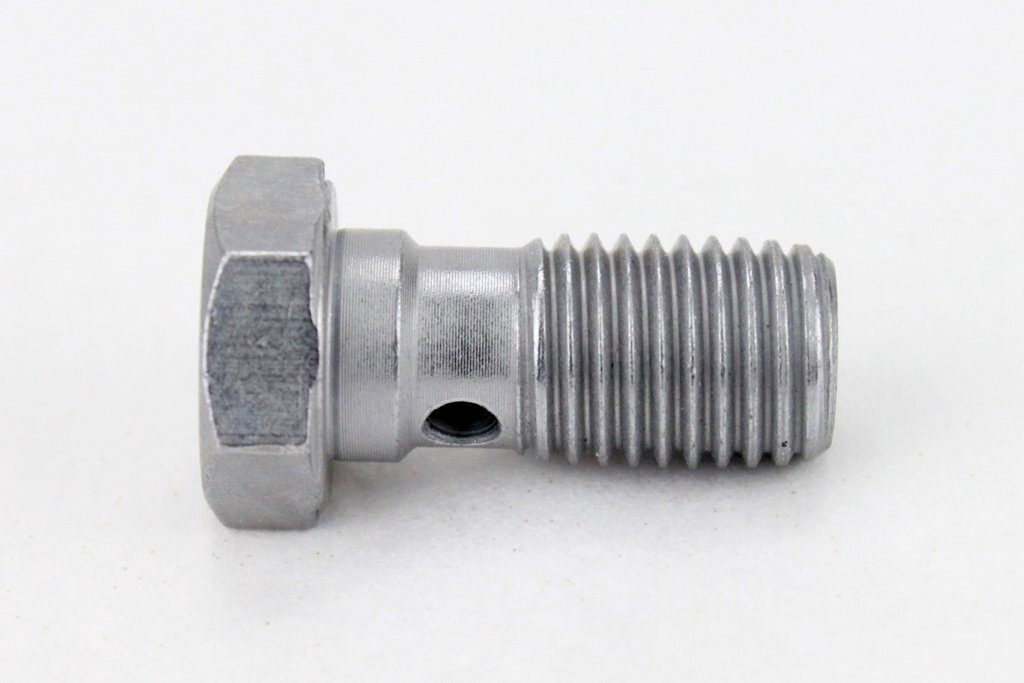 送料格安 M10 1.25mm バンジョーボルト 銅ワッシャー2枚付屬 シングル 10mm P1.25 ブレーキマスター オイルクーラー クラッチマスター
