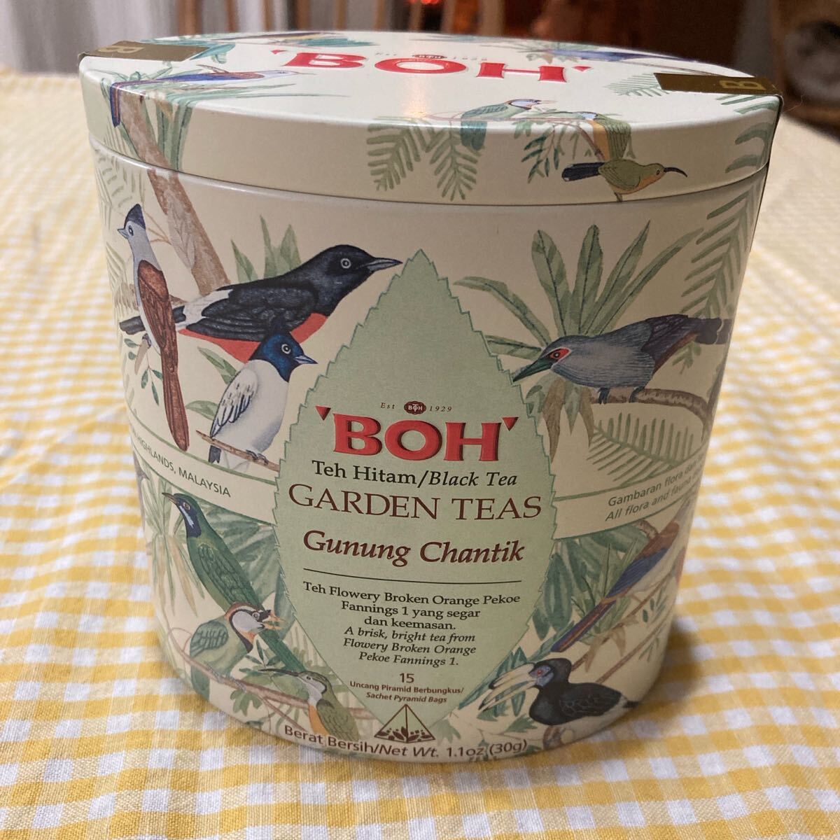 新品　未開封　BOH ボー　缶入り　ティーバッグ　15バッグ　ブラックティー　マレーシア　王室御用達(dá)　高級(jí)紅茶