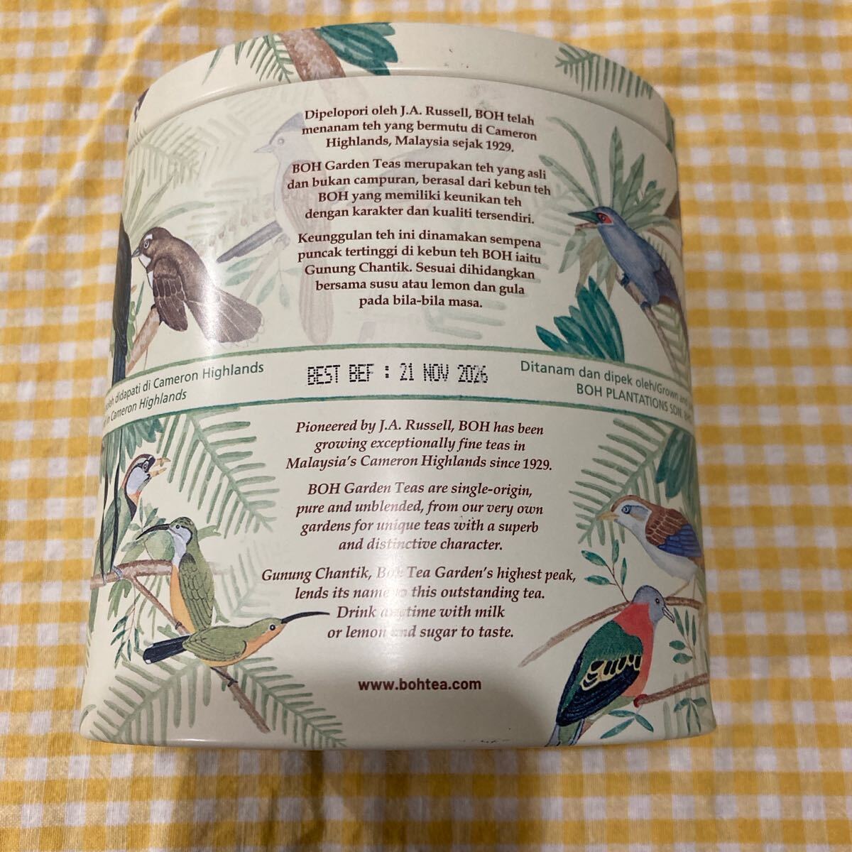 新品　未開封　BOH ボー　缶入り　ティーバッグ　15バッグ　ブラックティー　マレーシア　王室御用達(dá)　高級(jí)紅茶