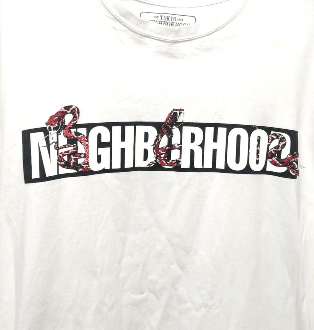 NEIGHBORHOOD ネイバーフッド RATTLESNAKE ロングスリーブTシャツ ロゴ スネーク ホワイト メンズ XL _画像3