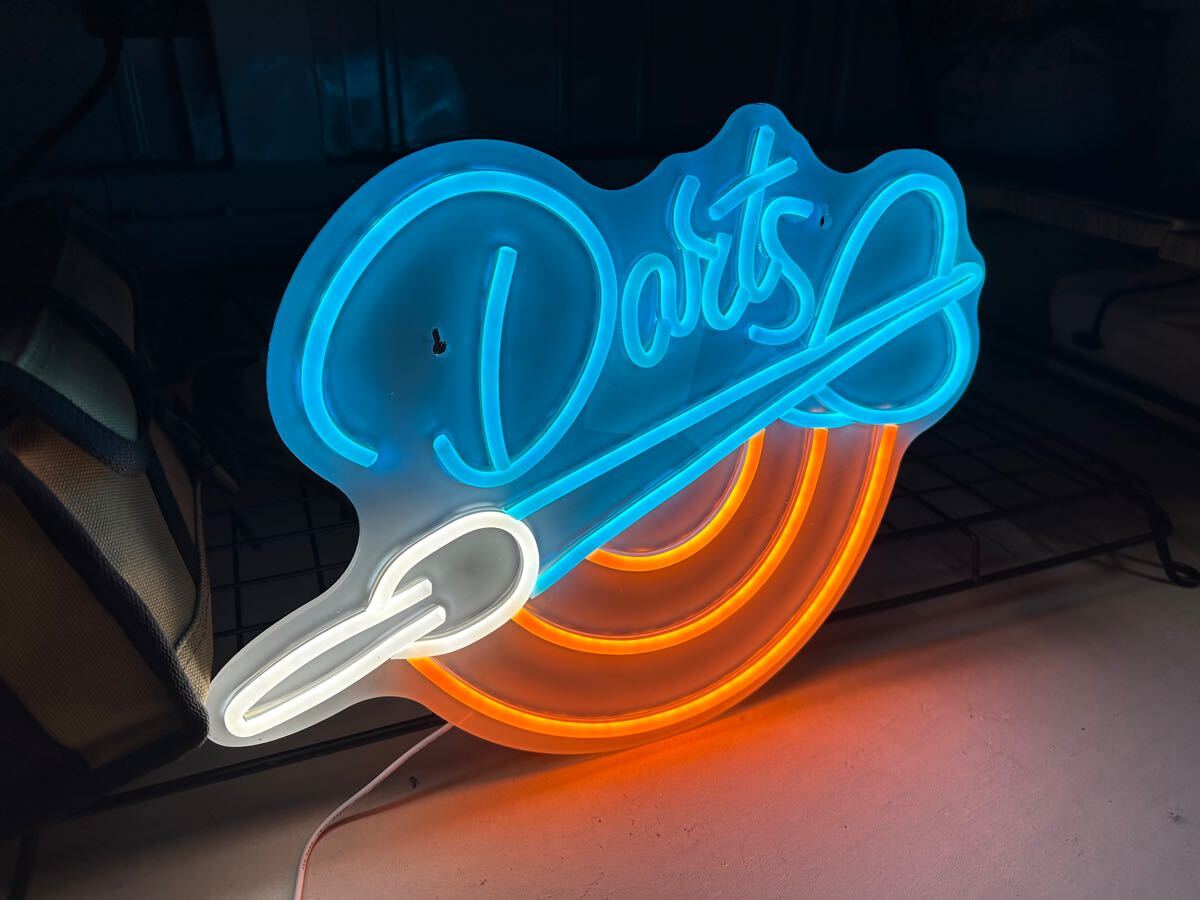 ダーツ ネオンサイン お部屋の装飾 ガレージ装飾 LED 看板 LED アメリカン インテリア ネオン看板 ネオン管 ライト ハワイ BAR おしゃれ 