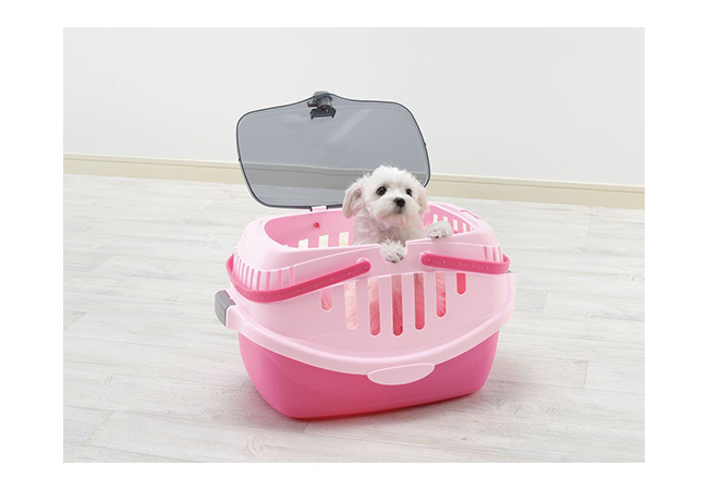 ピコ ドッグキャリー ピンク 超小型犬 うさぎ用 5kg以下 上開き扉付 出し入れが便利 キャリー Richell 送料無料