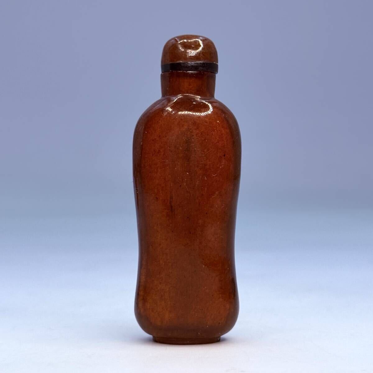 時代物 旧家整理品 清朝期 天然石 古琥珀製鼻煙壺 無傷、古物