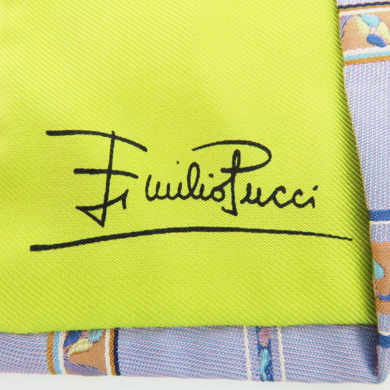 M03-k053 EMILIO PUCCI エミリオプッチ デザイン柄 シルク ネクタイ パープル