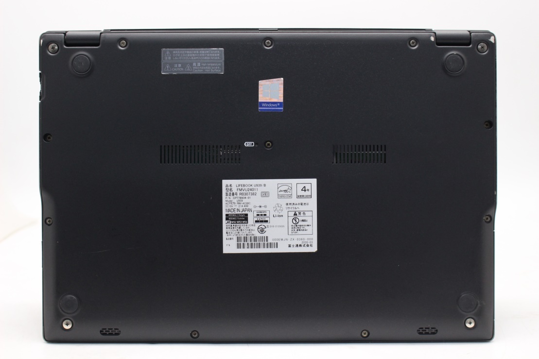 良品 フルHD 13.3型 Fujitsu LIFEBOOK U939B Windows11 八世代 i5-8365U 8GB 512GB-SSD カメラ 無線 Office付 中古パソコン 管:1149w