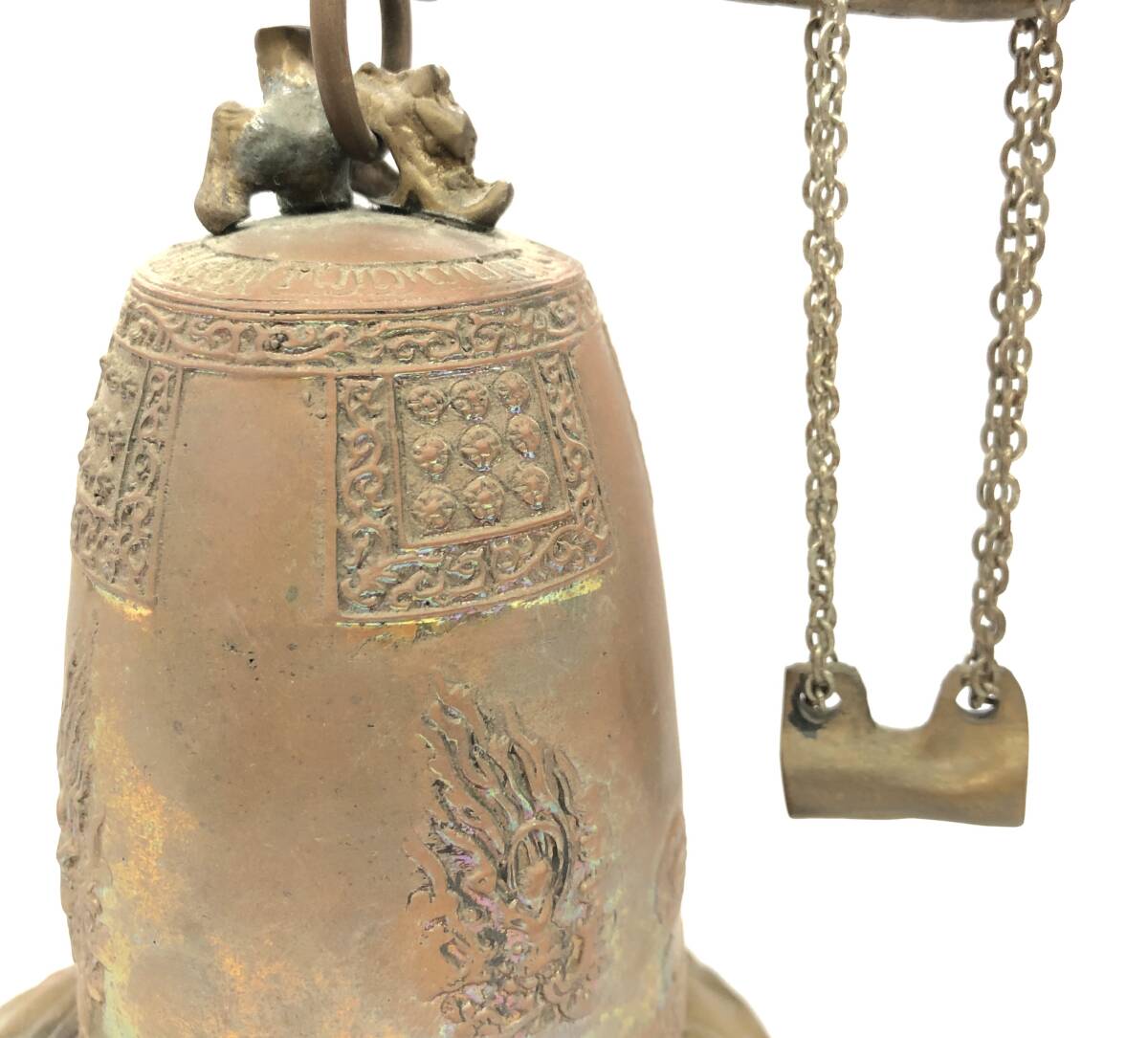 龍 鐘撞 釣鐘 吊鐘 鐘 置物 金属工芸 中国 中国美術 時代物 骨董