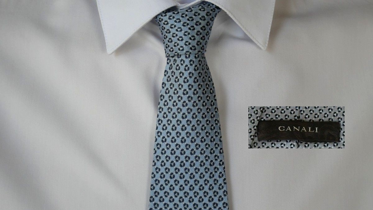 未使用に近い【CANALI カナーリ】USED ブランドネクタイ/m35-G4-46-50_画像1