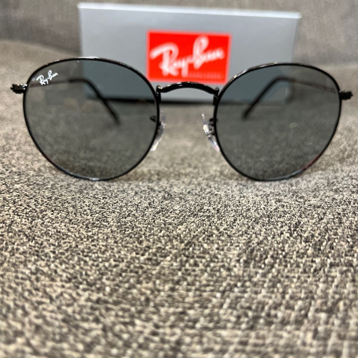 送料込 新品！國(guó)內(nèi)正規(guī)品 RayBan レイバン サングラス ラウンドメタル RB3447 002/R5 ルックスオティカジャパン　ケース茶
