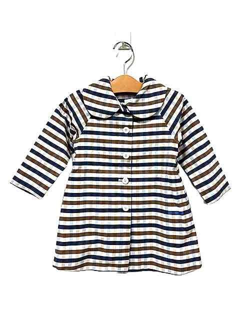 【中古】sayegusa&co サエグサ 子供服 コート 女の子 チェック サイズ3 サイズ100 日本制＿s-0882-r28