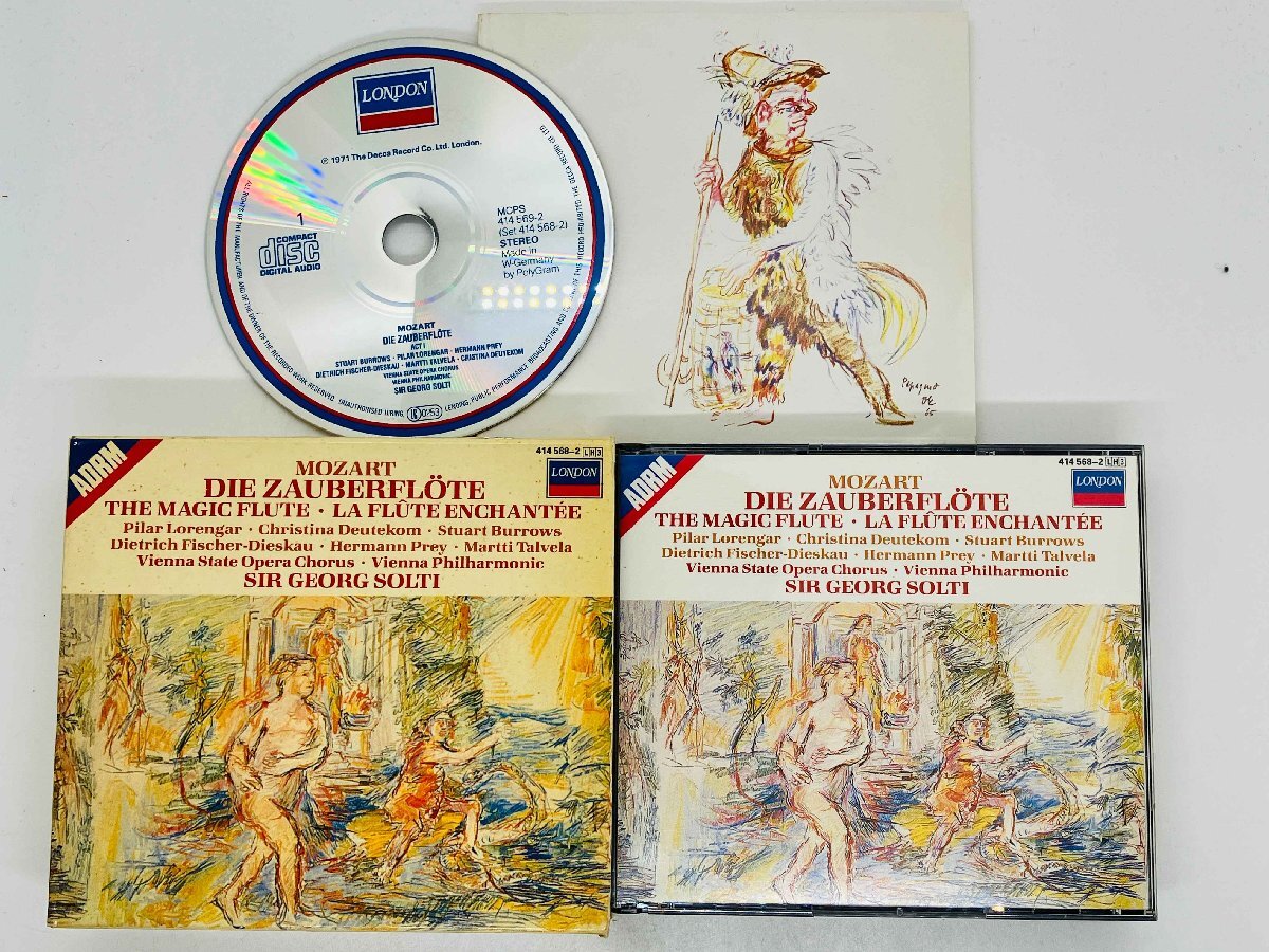 即決3CD 西獨(dú)盤(pán) モーツァルト 魔笛 ショルティ / MOZART THE MAGIC FLUTE SOLTI / スリーブ付き 冊(cè)子付 414 568-2 S03