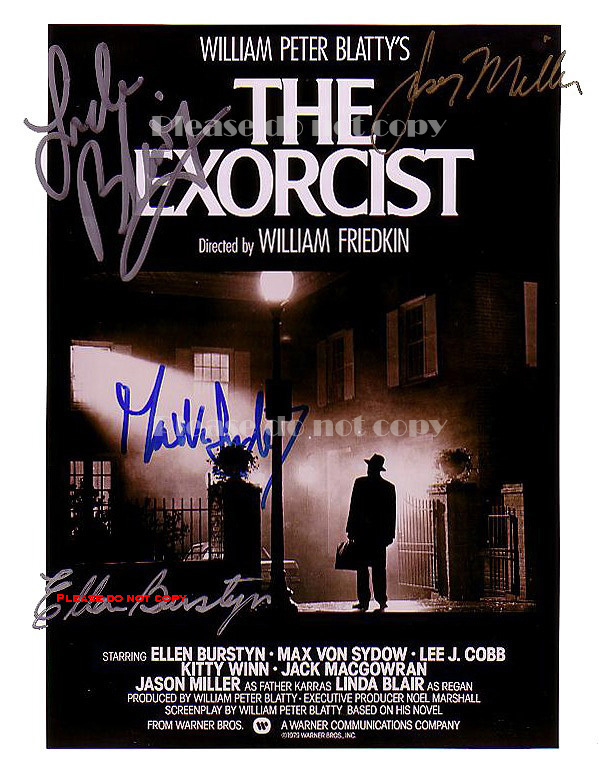 映畫 エクソシスト リンダ?ブレア /ジェイソン?ミラー /エレン?バースティン/ マックス?フォン?シドー 4名サインフォト